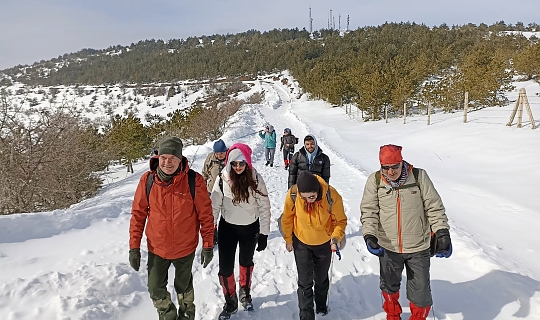 İlk milli parkta kar yürüyüşü