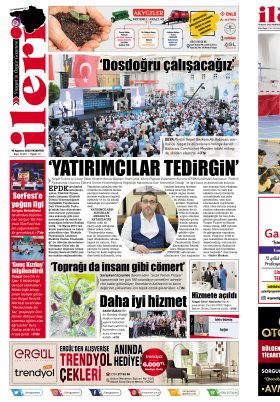 İleri Gazetesi - Yozgat ın Özgür Gazetesi | 1967'den beri... - 14.08.2022 Manşeti