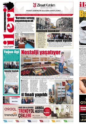 İleri Gazetesi - Yozgat ın Özgür Gazetesi | 1967'den beri... - 16.08.2022 Manşeti