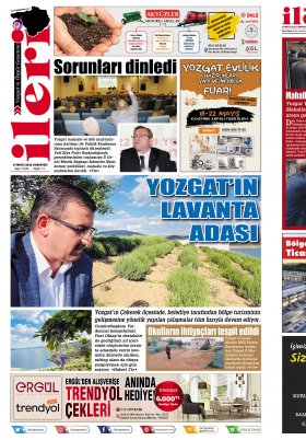 İleri Gazetesi - Yozgat ın Özgür Gazetesi | 1967'den beri... - 20.05.2022 Manşeti