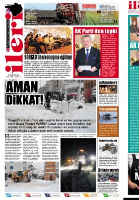 İleri Gazetesi - Yozgat ın Özgür Gazetesi | 1967'den beri... - 25.01.2022 Manşeti