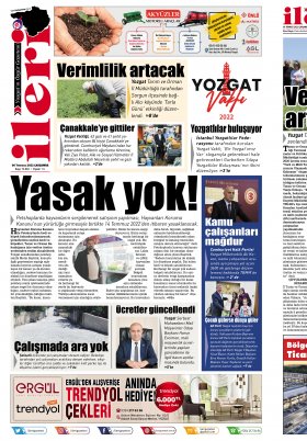 İleri Gazetesi - Yozgat ın Özgür Gazetesi | 1967'den beri... - 05.07.2022 Manşeti